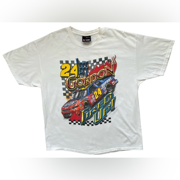 Mens Chase Authentics 2001 JG Motorsports Jeff Gordon #24 Fired Up Shirt Large - Picture 1 of 7